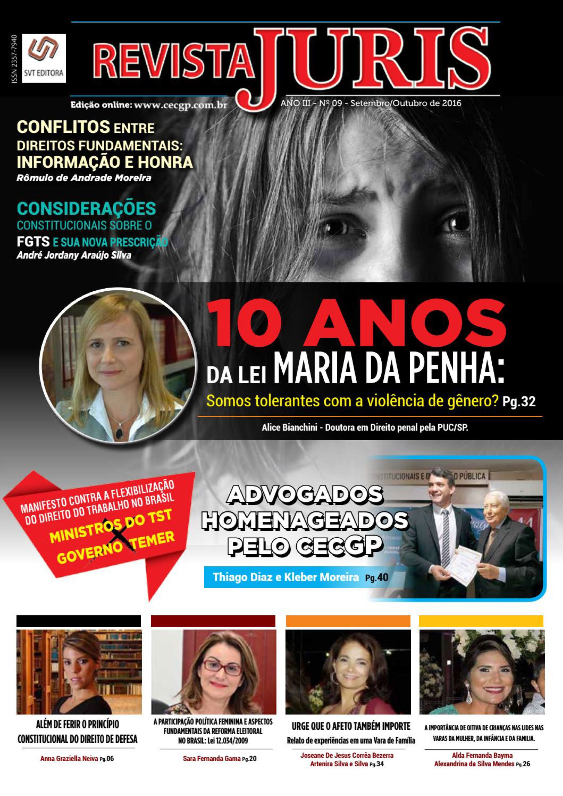Capa da 9ª edição da Revista JÚRIS Advocatus